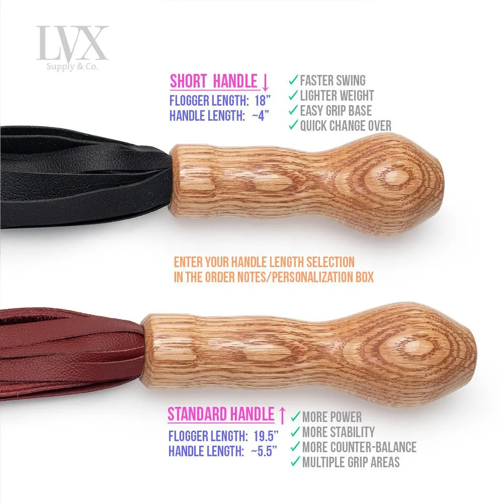 Square End Leather Flogger [20 Falls]