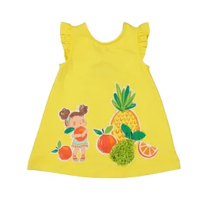 SS25 Mayoral - Fruit Print Yellow Dress