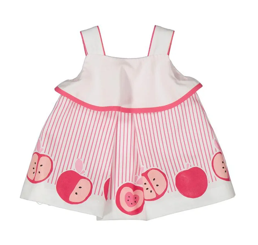 SS25 Mayoral - Pink and White Apple Dress