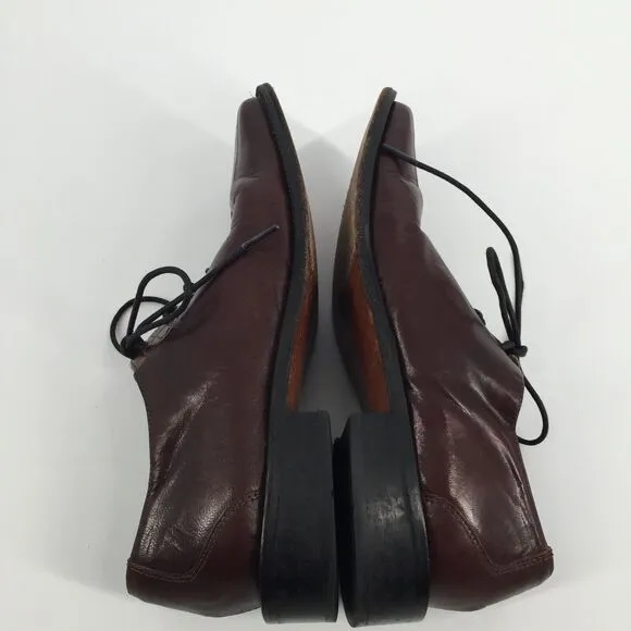 Stacy Adam Leather Oxford Dress Shoes Size 7 Mens Brown Croc Print Formal