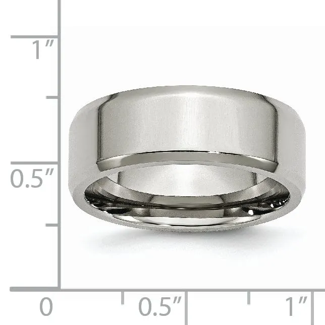 Stainless Steel Beveled Edge Polished Band