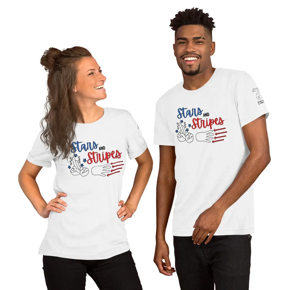 Stars and Stripes (Red, White, & Blue) Tee [100% Cotton]