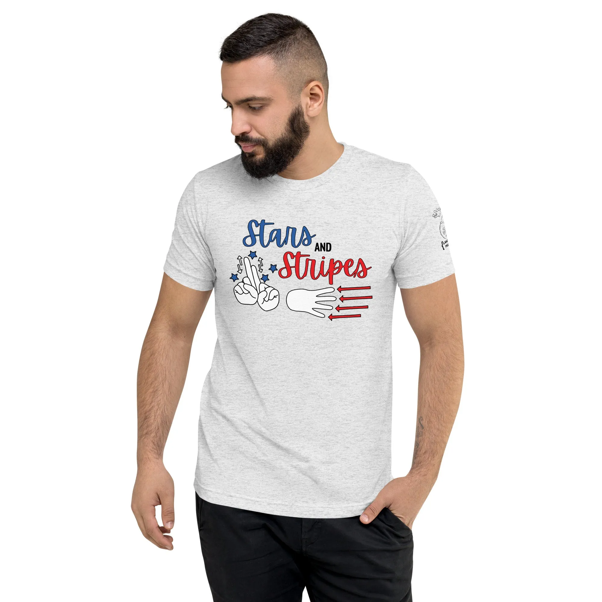 Stars and Stripes (Red, White, & Blue) Tee [Triblend]