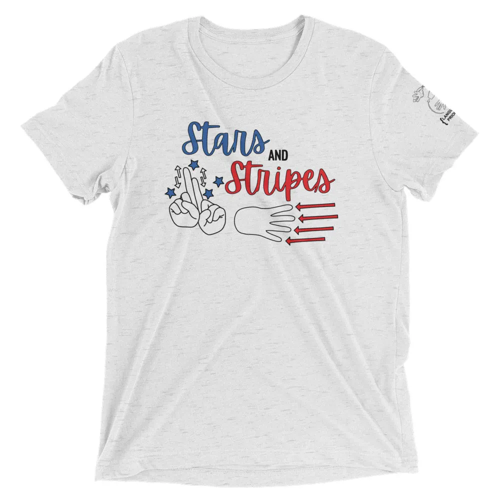 Stars and Stripes (Red, White, & Blue) Tee [Triblend]