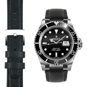 Steel End Link Leather Strap for Rolex Submariner with Tang Buckle