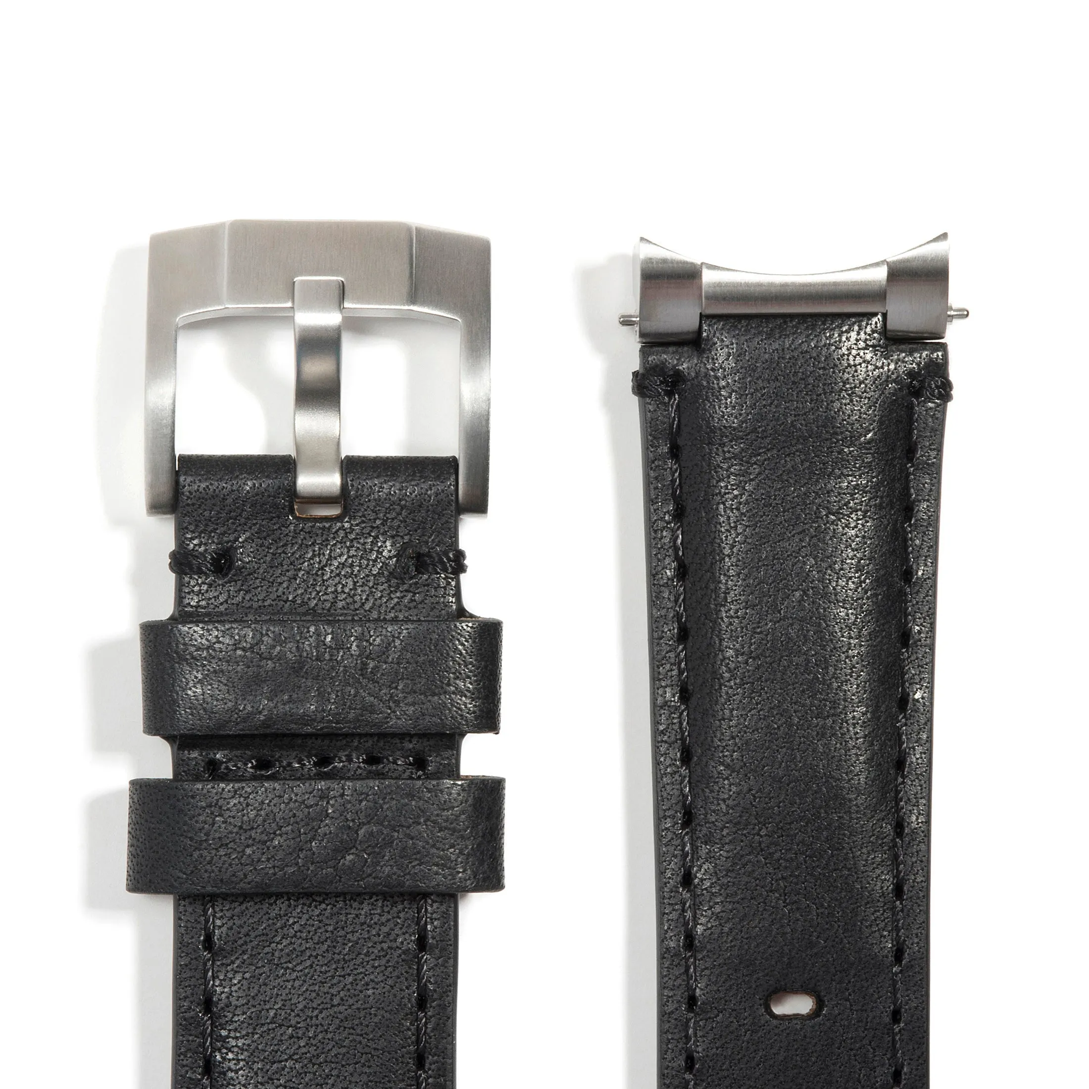 Steel End Link Leather Strap for Rolex Submariner with Tang Buckle