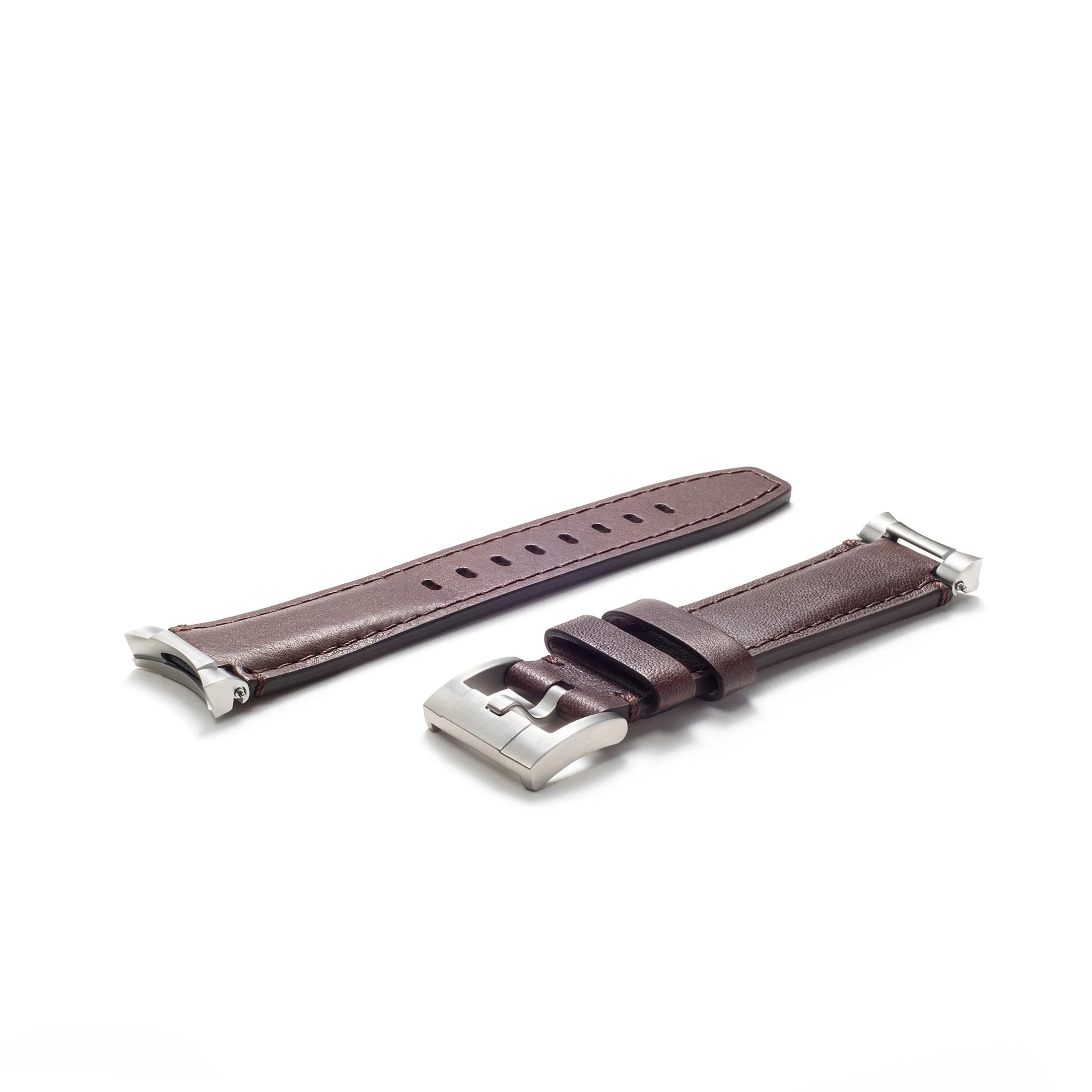 Steel End Link Leather Strap for Rolex Submariner with Tang Buckle