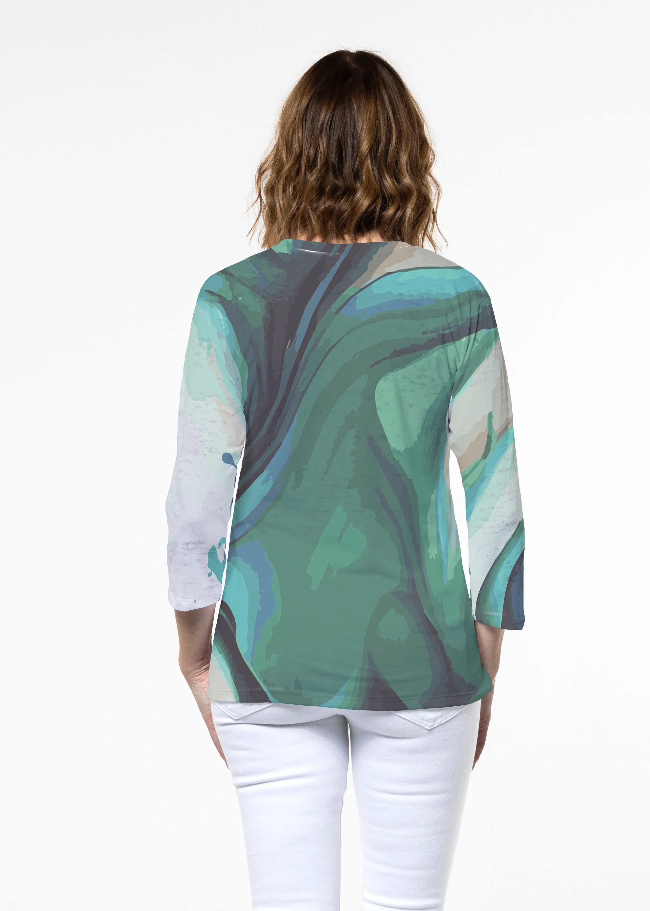 Stella (14313) ~ Signature 3/4 Sleeve Crew Neck Top