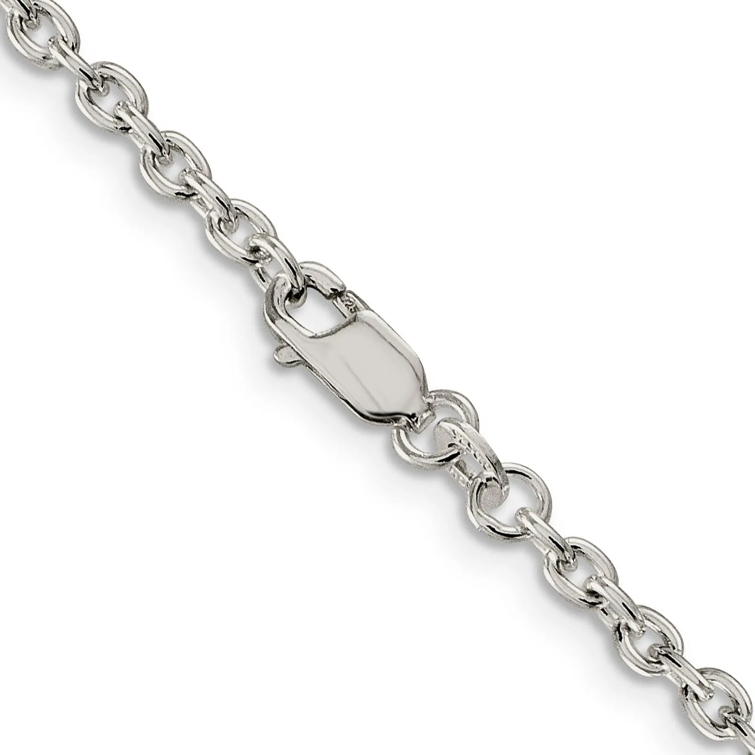 Sterling Silver Polished 2.75-mm Cable Chain