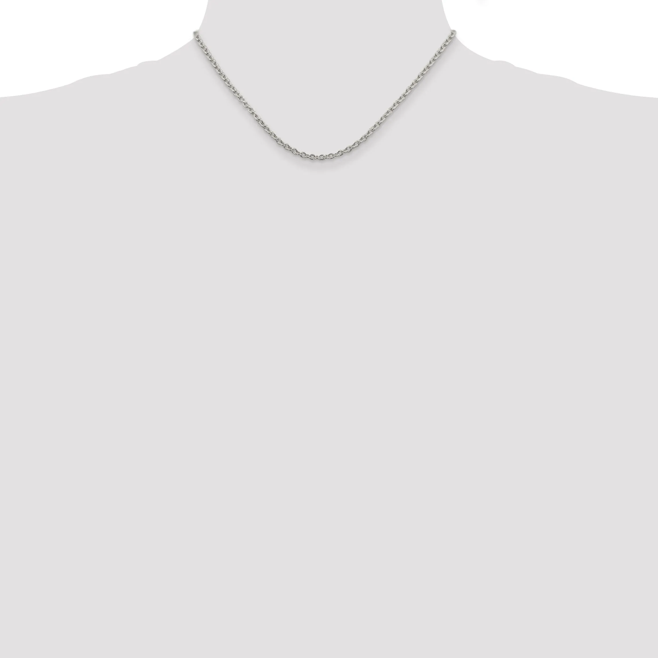Sterling Silver Polished 2.75-mm Cable Chain