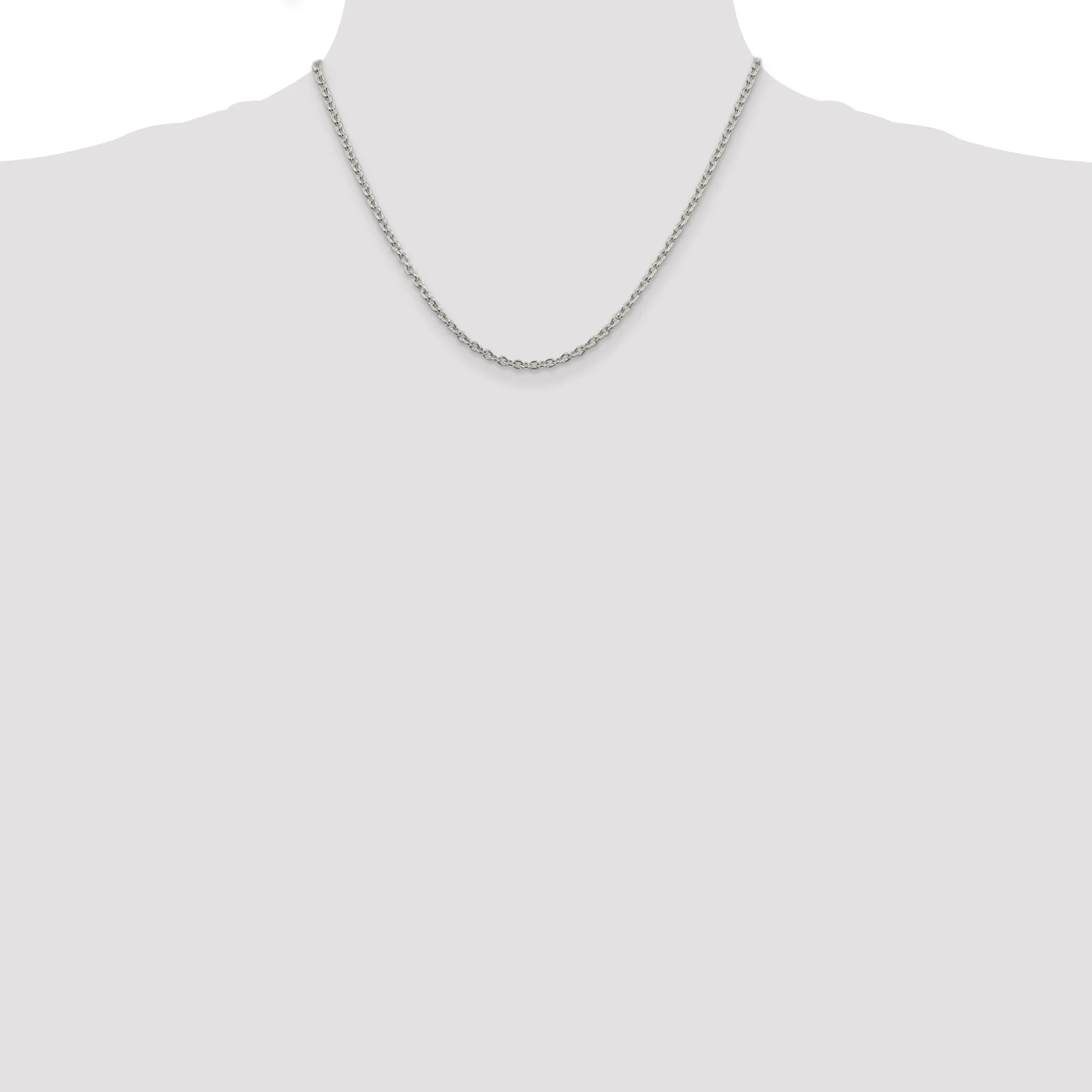 Sterling Silver Polished 2.75-mm Cable Chain