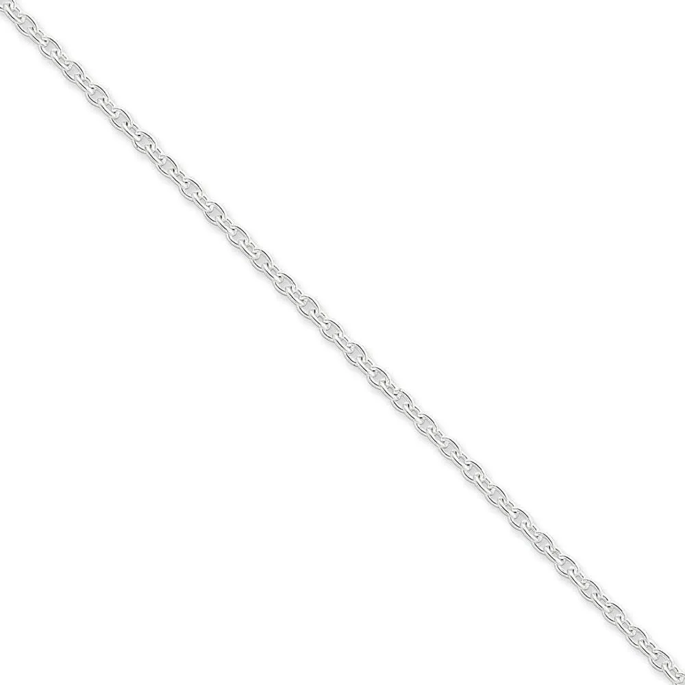 Sterling Silver Polished 2.75-mm Cable Chain