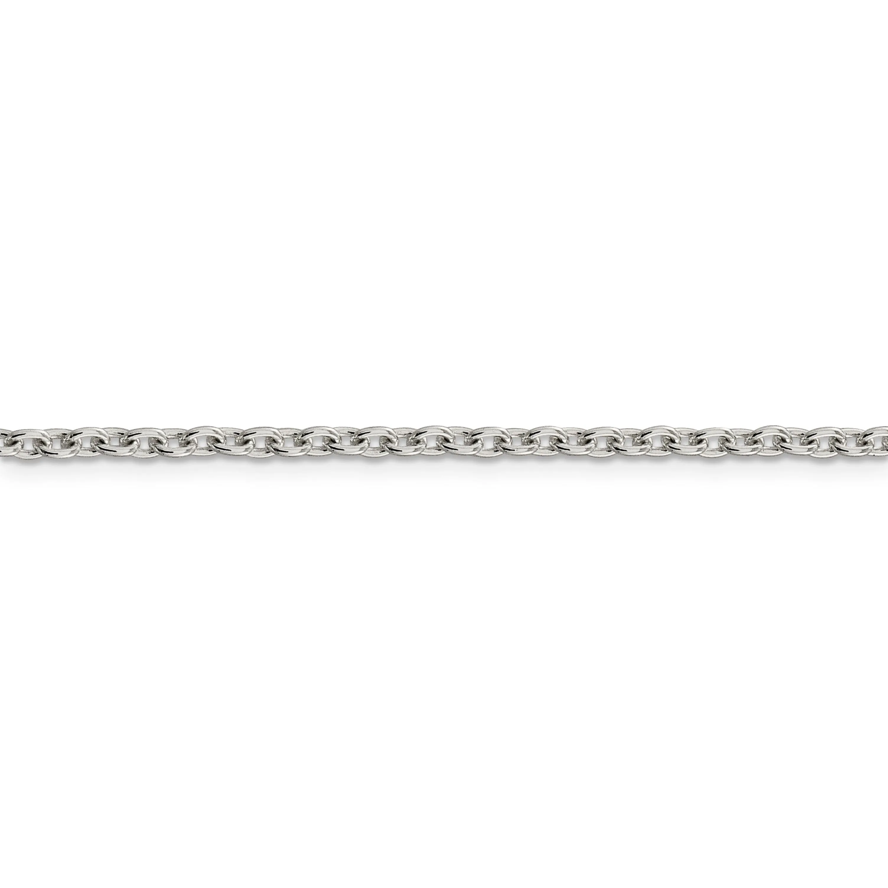Sterling Silver Polished 2.75-mm Cable Chain