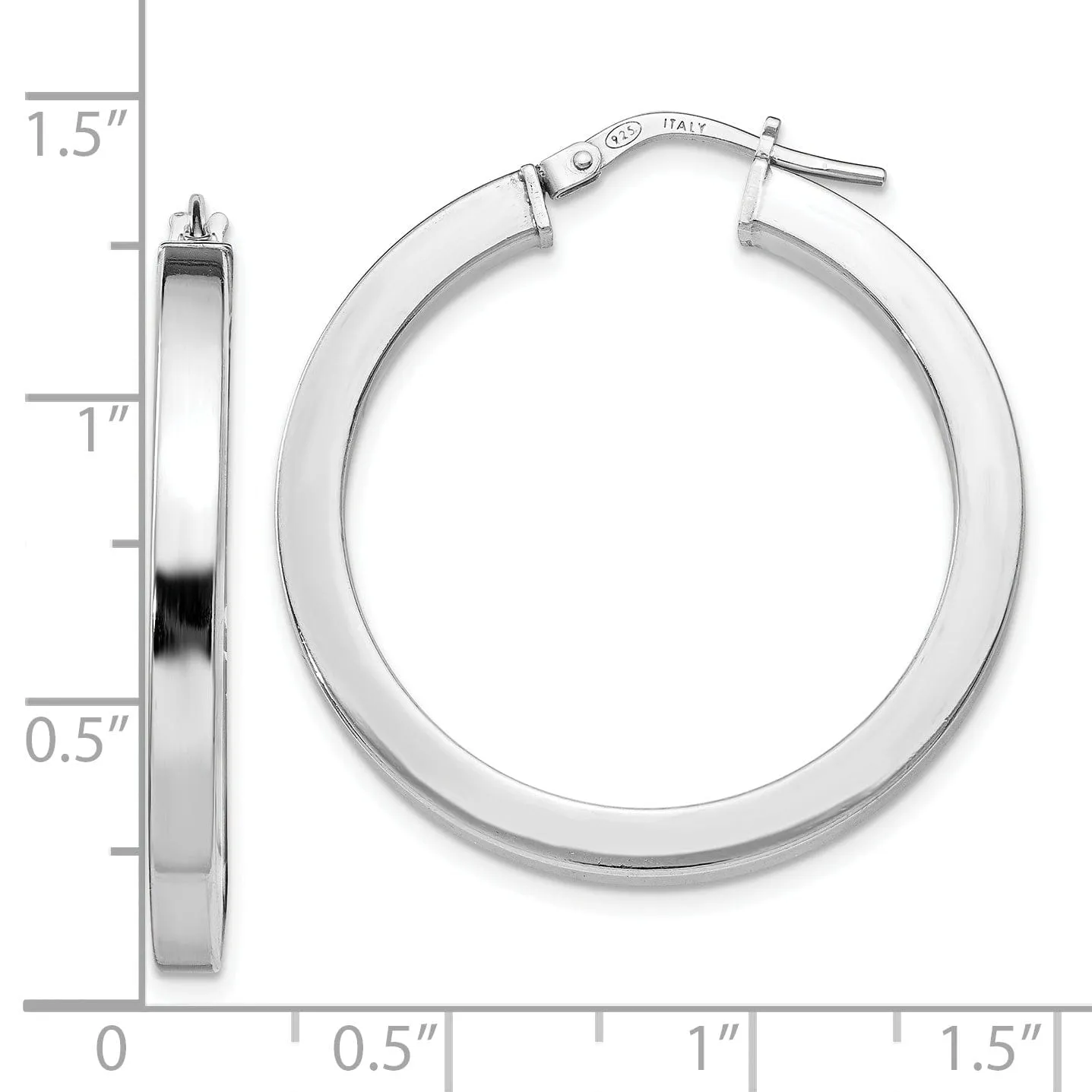 Sterling Silver Polished Hoop Earrings