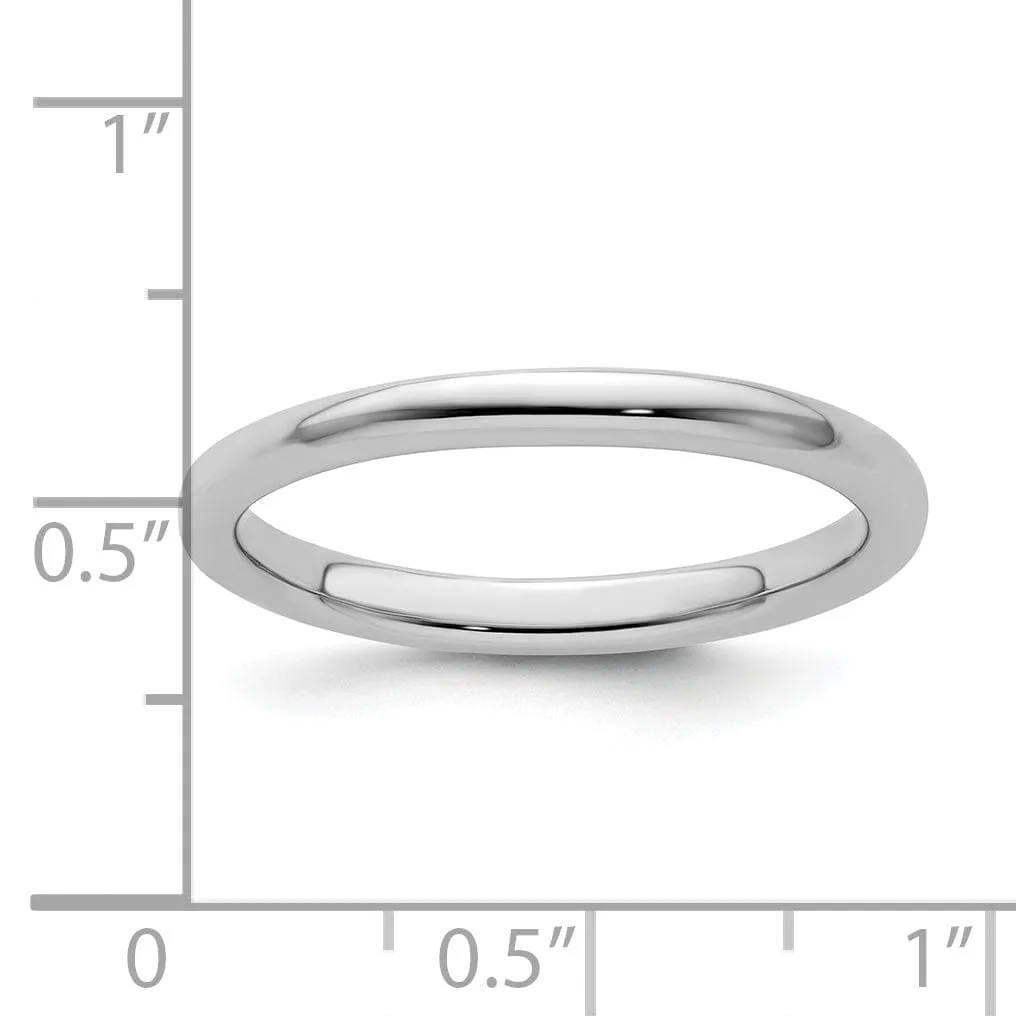 Sterling Silver Rhodium Polished Ring