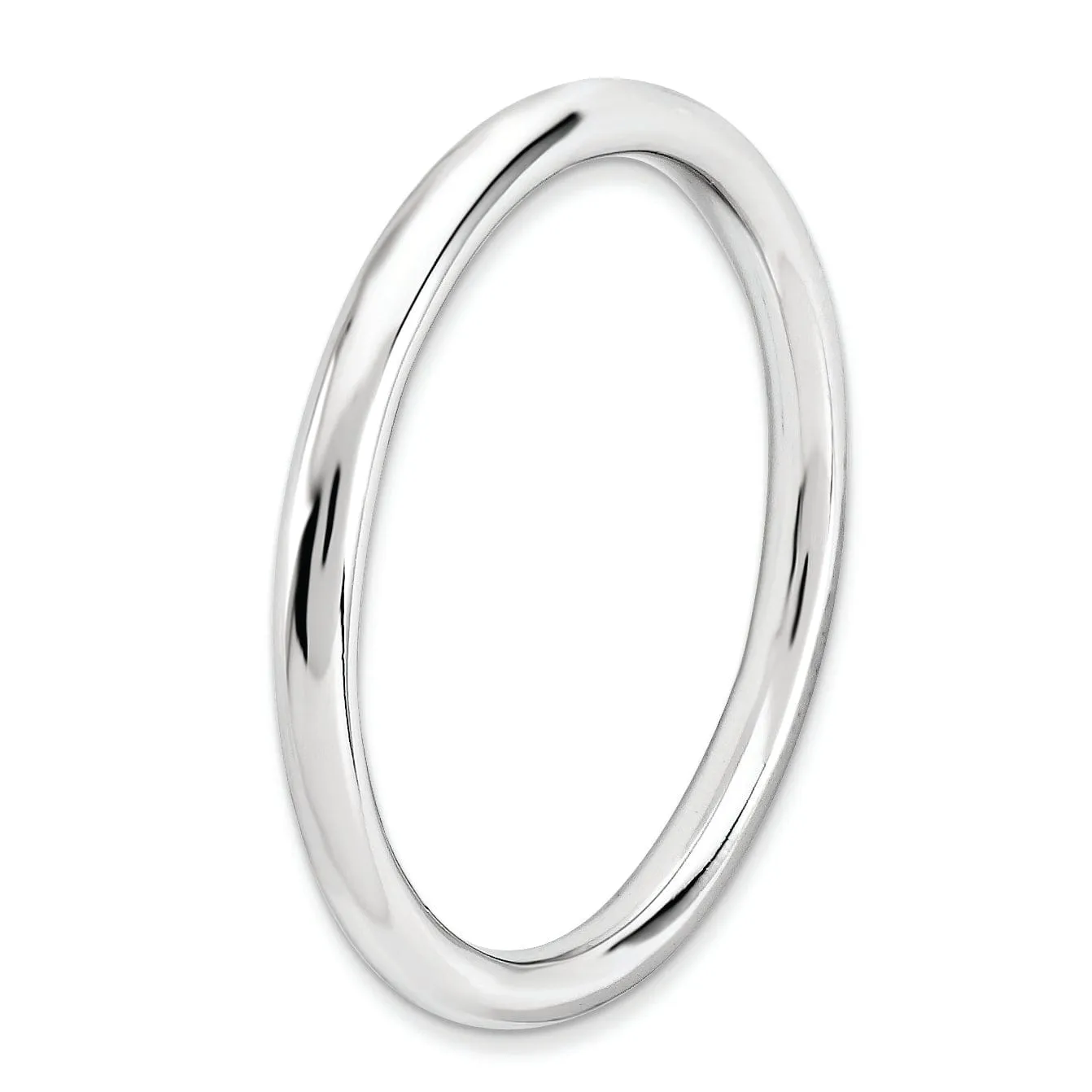 Sterling Silver Rhodium Polished Ring