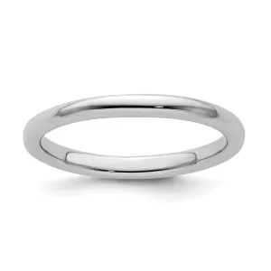 Sterling Silver Rhodium Polished Ring
