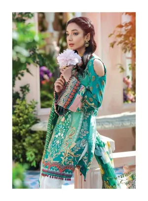 Stylish Designer Lawn Dress in Emerald Green  #M0017