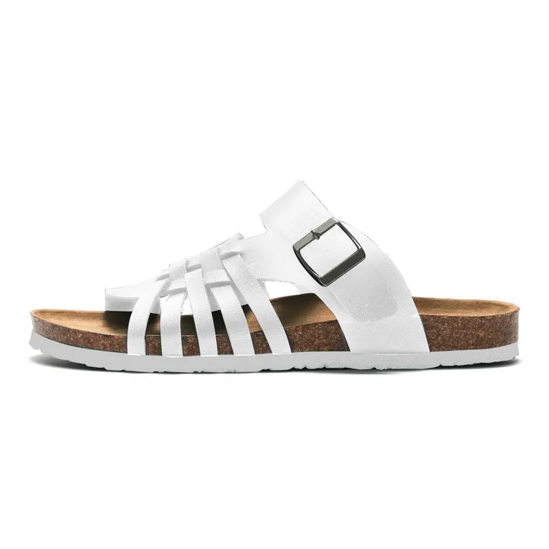 Stylish Men’s Cork Sandals for Summer Beach and Casual Wear