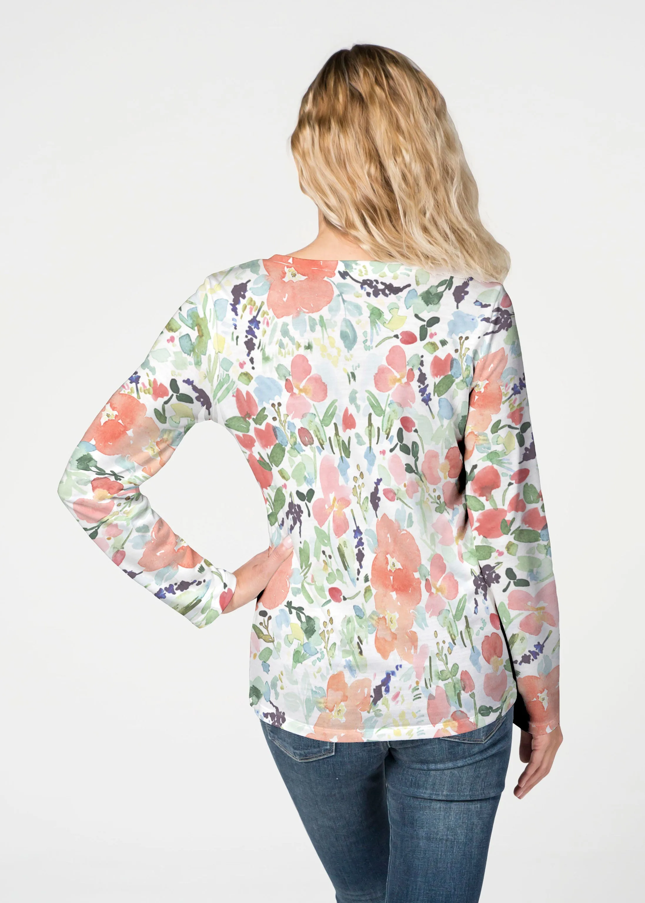 Summer Dreams (7939) ~ French Terry V-neck Top