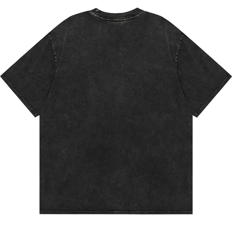 Summer Men's Washed T-shirt