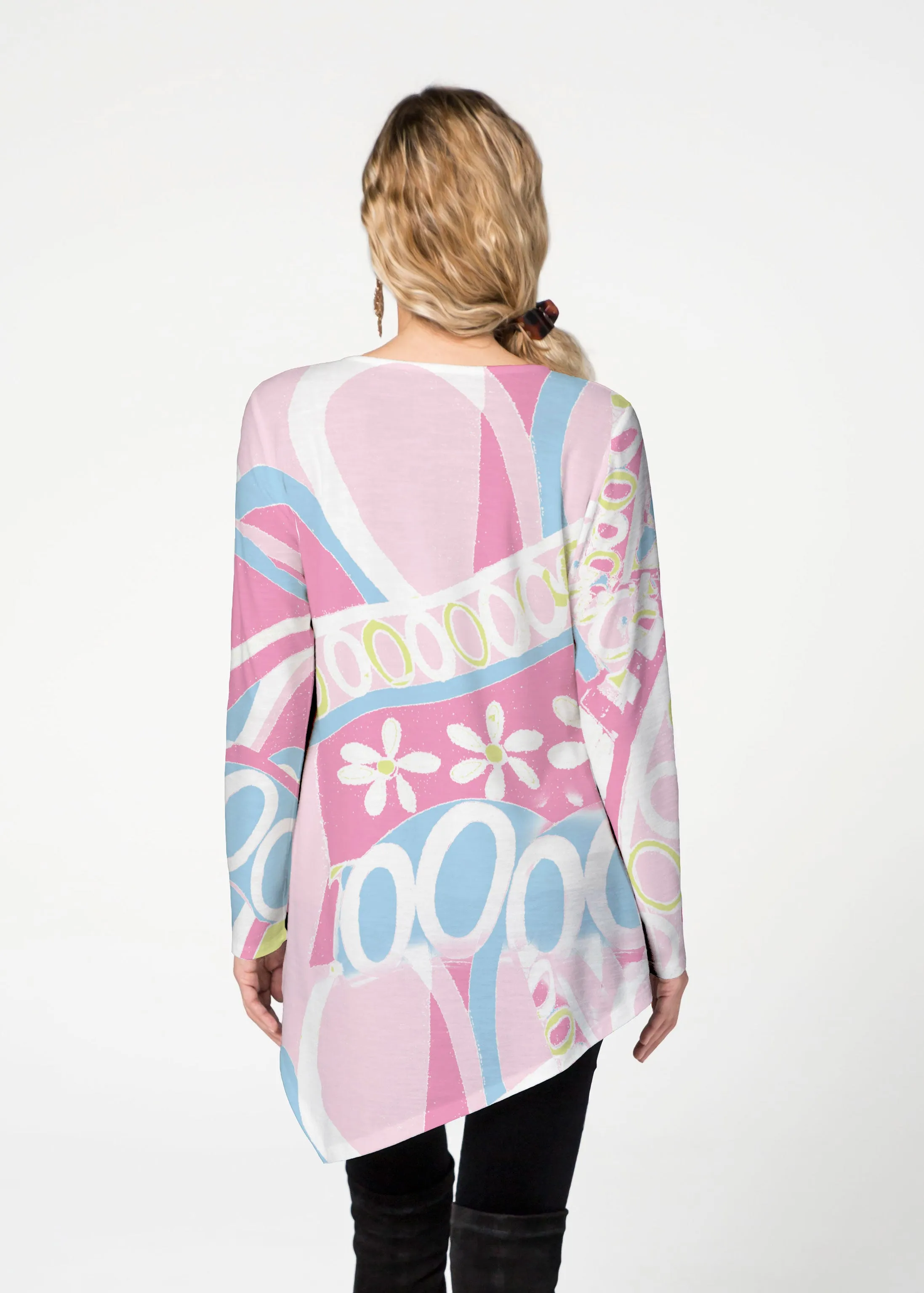 Summer O"S (8140) ~ Asymmetrical French Terry Tunic