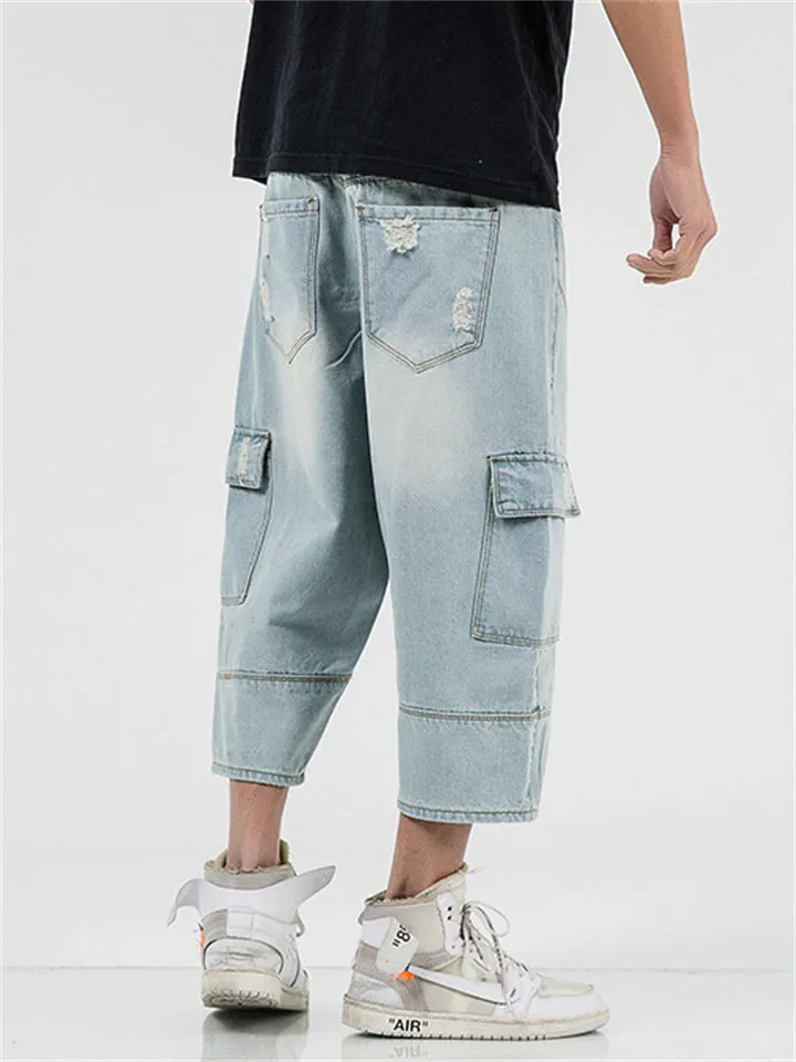 Summer Stylish Cropped Jeans For Men