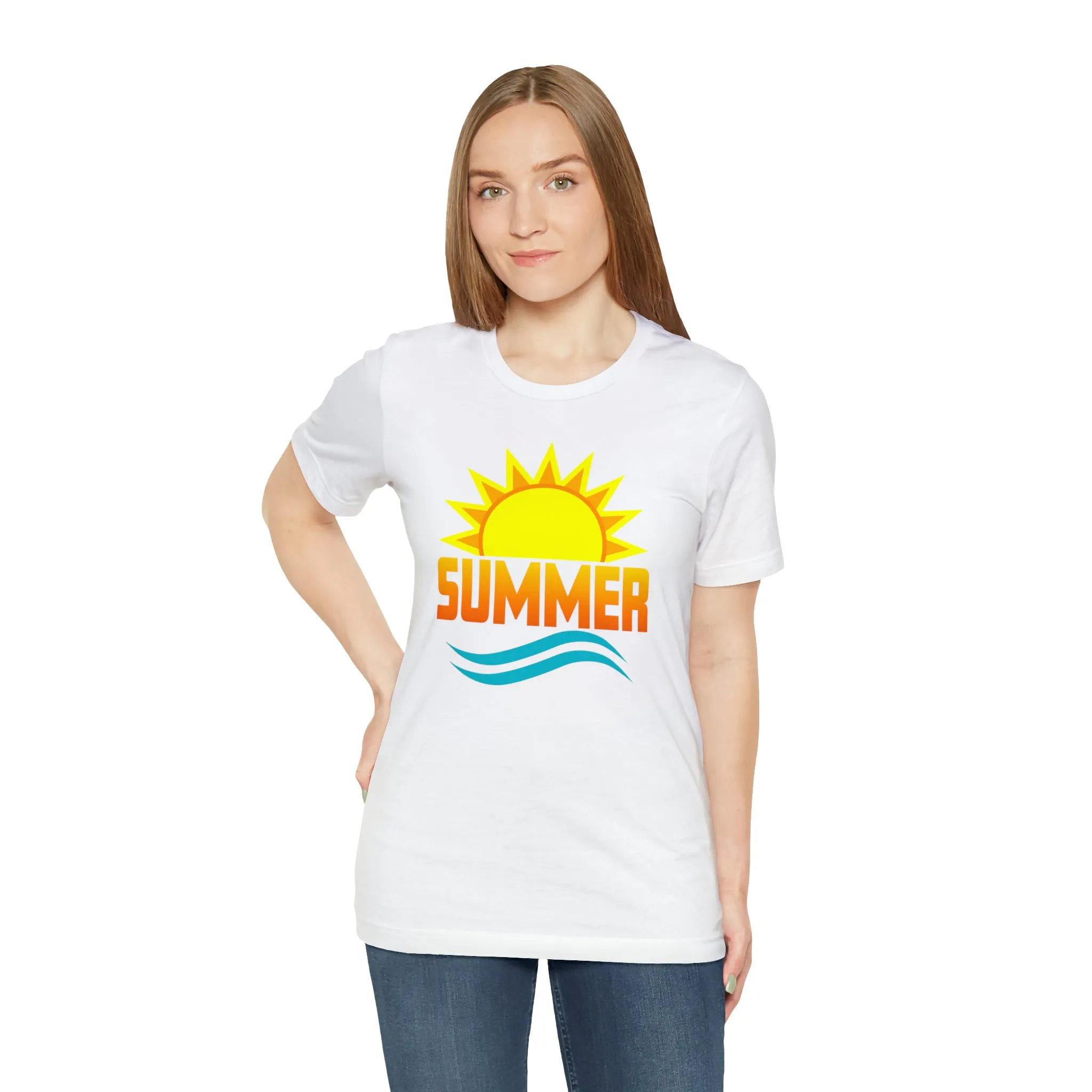 Summer Sunshine Short Sleeve T-Shirt, Summer Waves Tee
