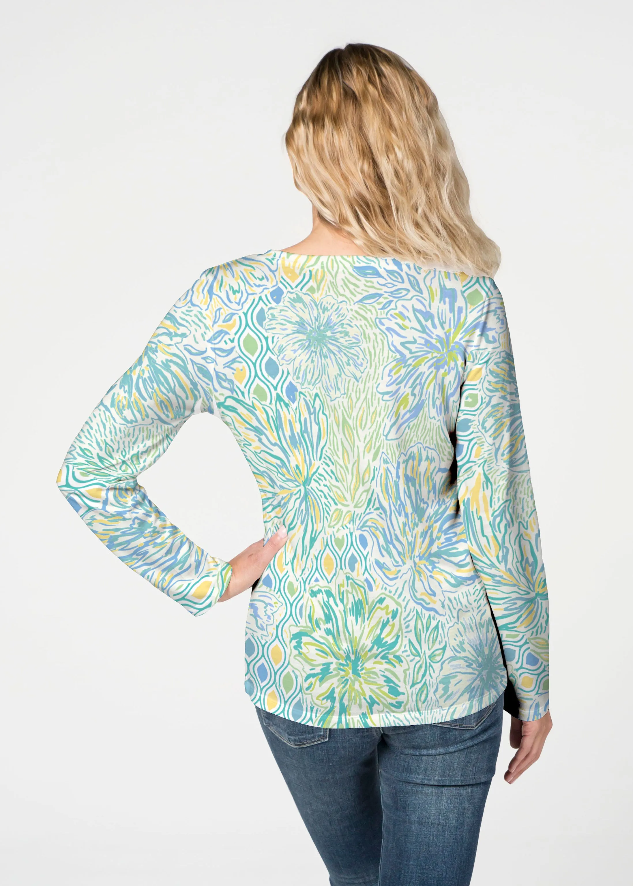 Summer Vibes (8069) ~ French Terry V-neck Top