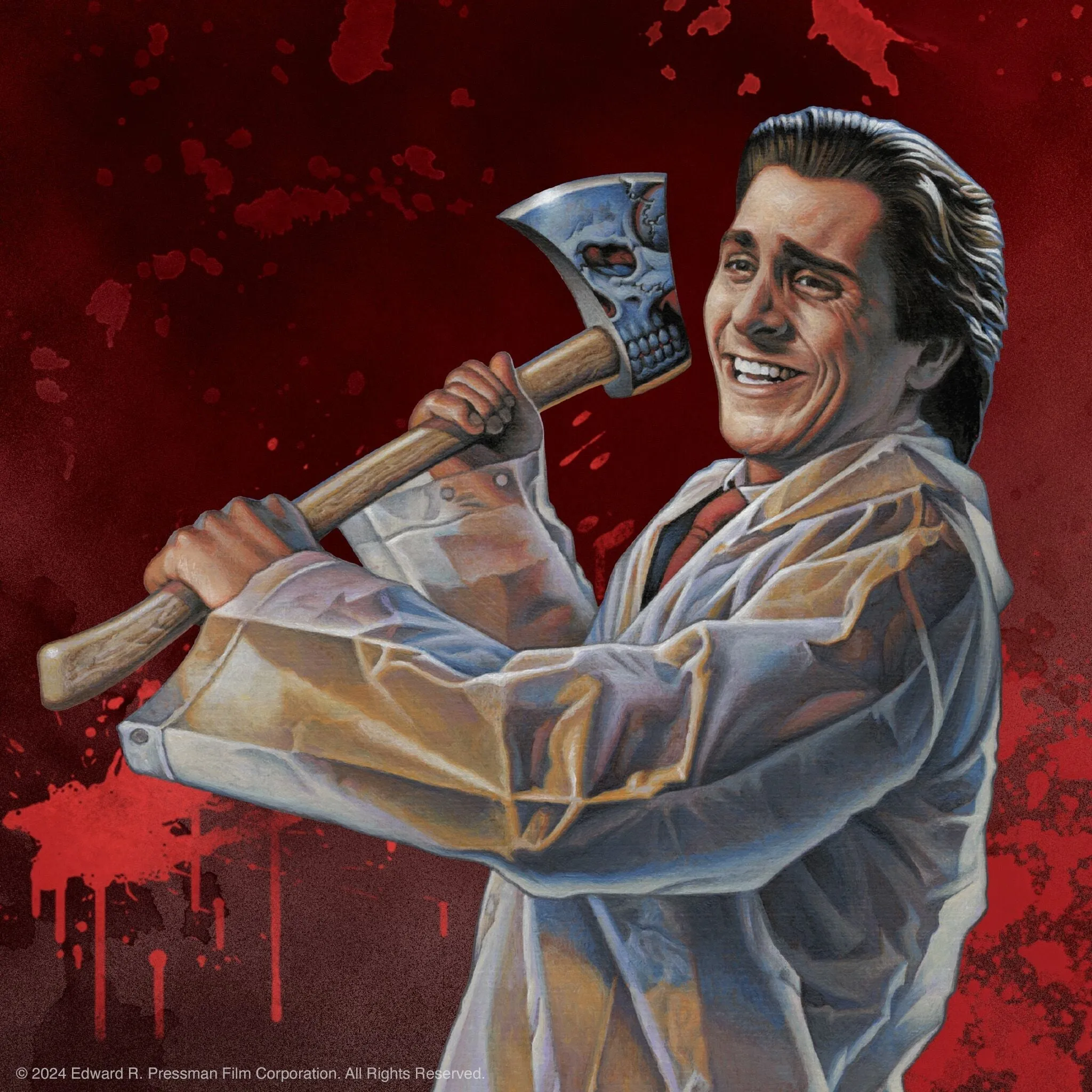 Super7 x AMERICAN PSYCHO - PATRICK BATEMAN - RAINCOAT  ReAction Figure