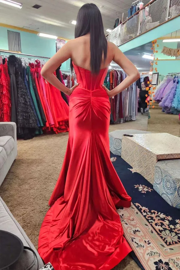 Sweetheart Cut Mermaid Long Prom Dress with Slit PSK533