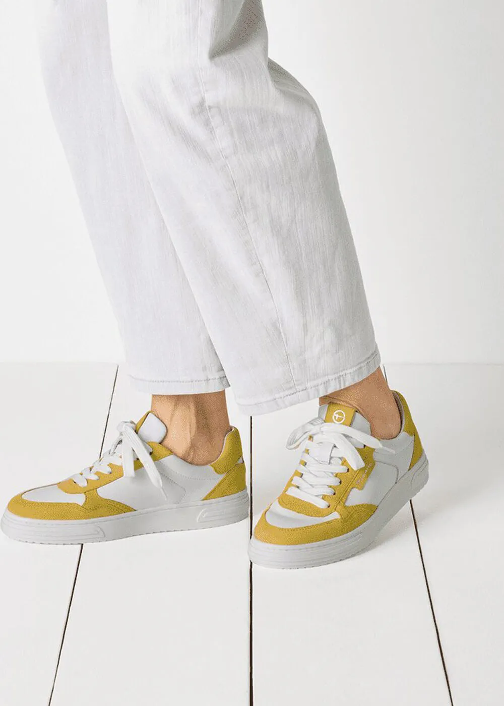 Tamaris Anna Leren 70's Sneakers Yellow