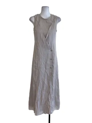 Tan Striped Button Down Dress
