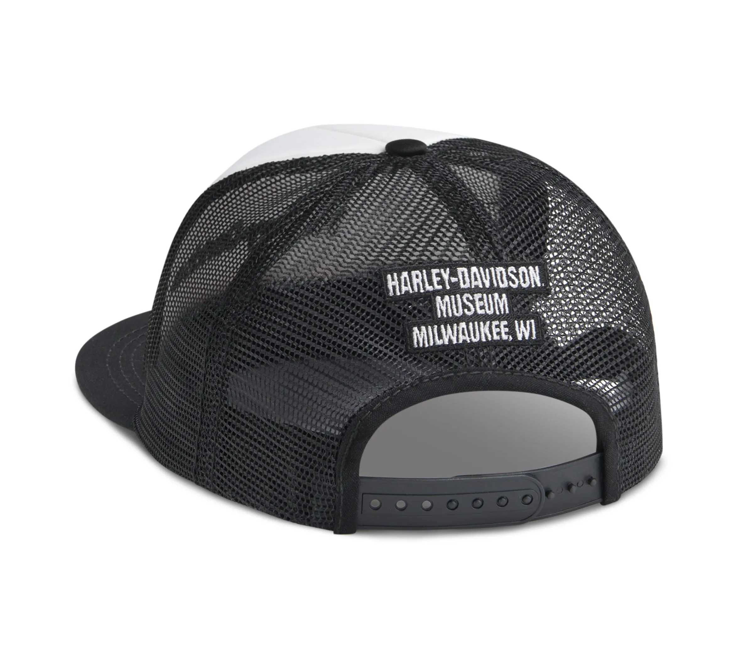 Tank Logo Adjustable Trucker Cap - White Front