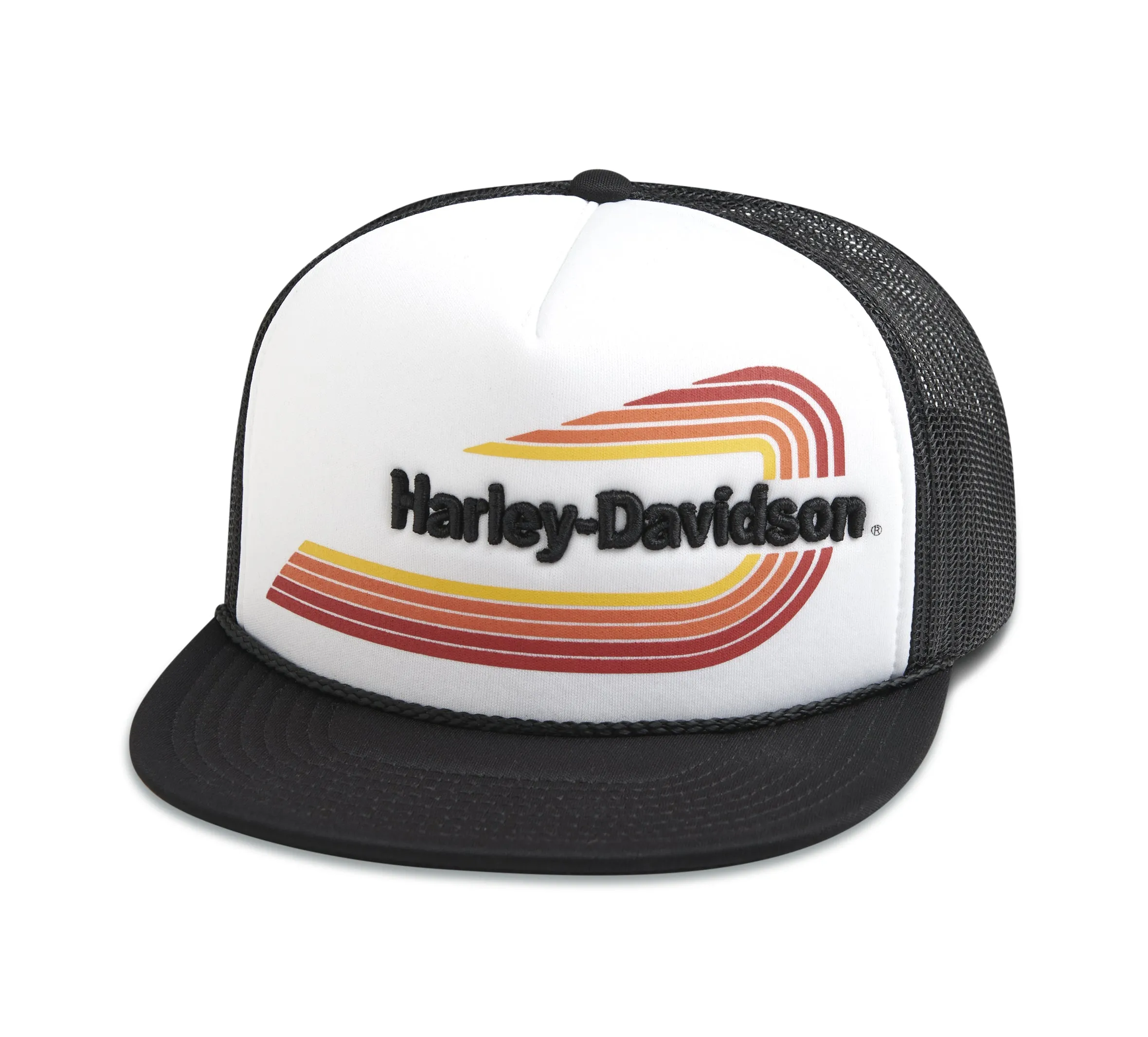 Tank Logo Adjustable Trucker Cap - White Front