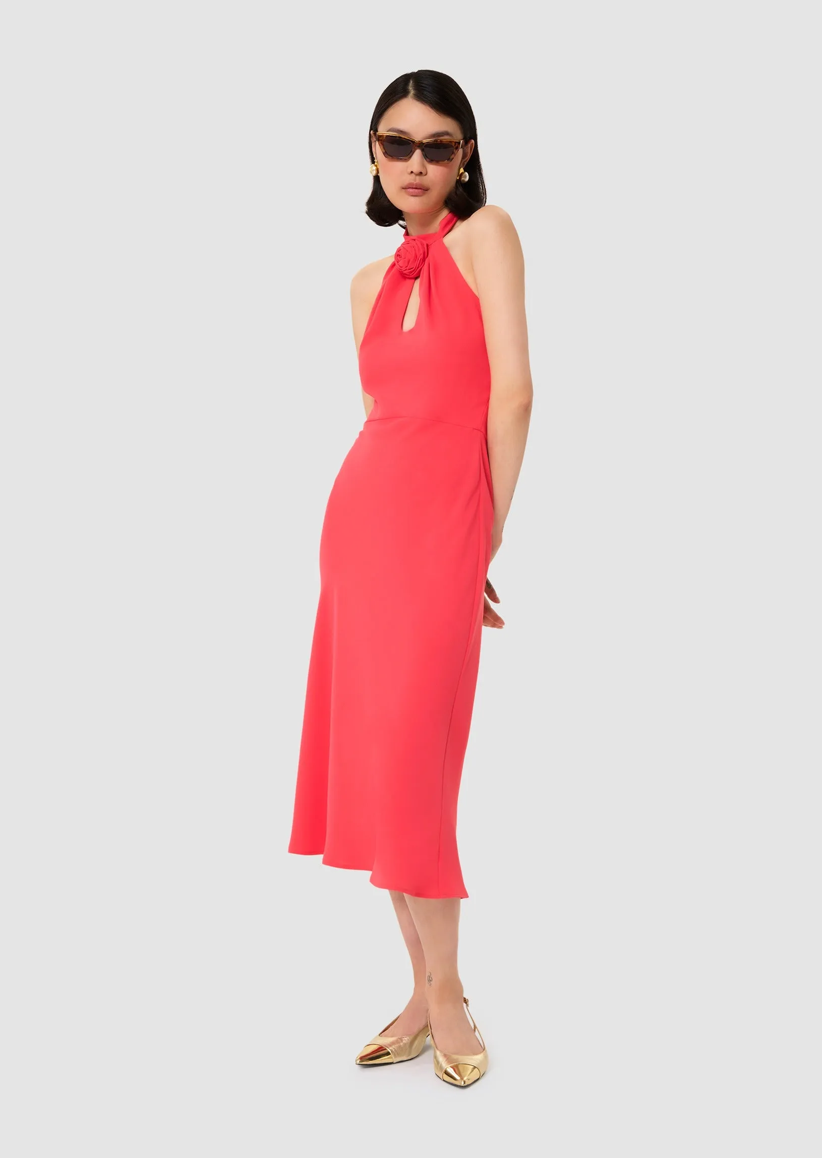 Tara Jarmon Rosanne Crepe Dress in Coquelicot