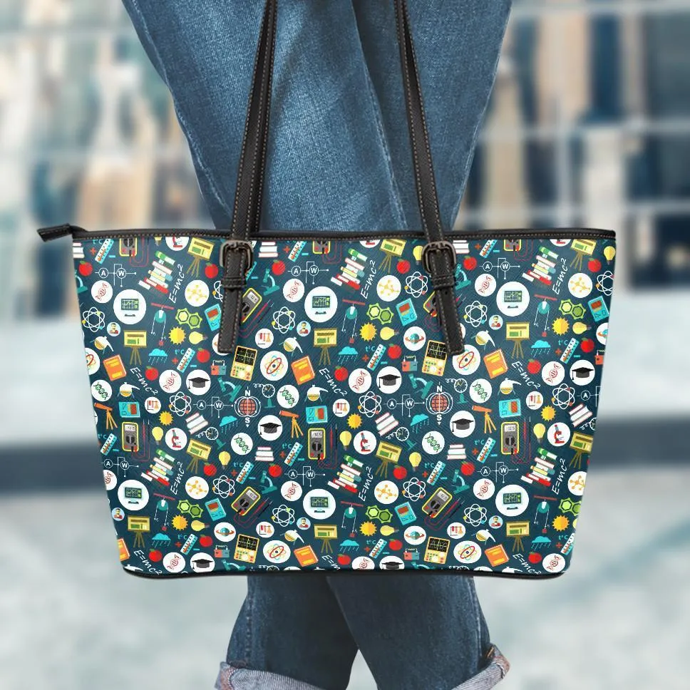 Teacher Small Leather Tote Bag