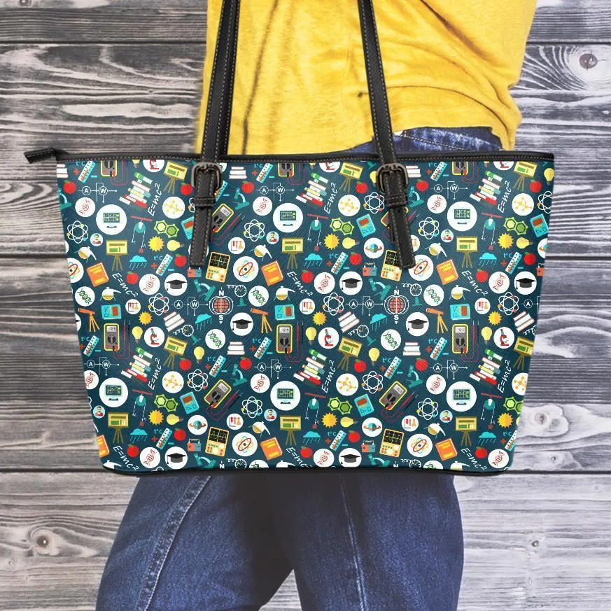 Teacher Small Leather Tote Bag