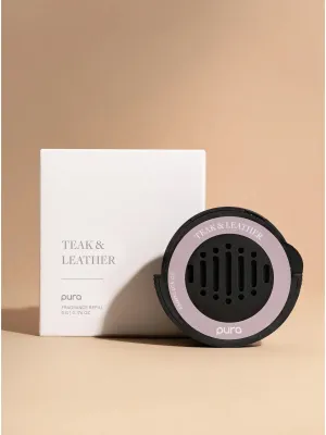 Teak & Leather Pura Car Refill