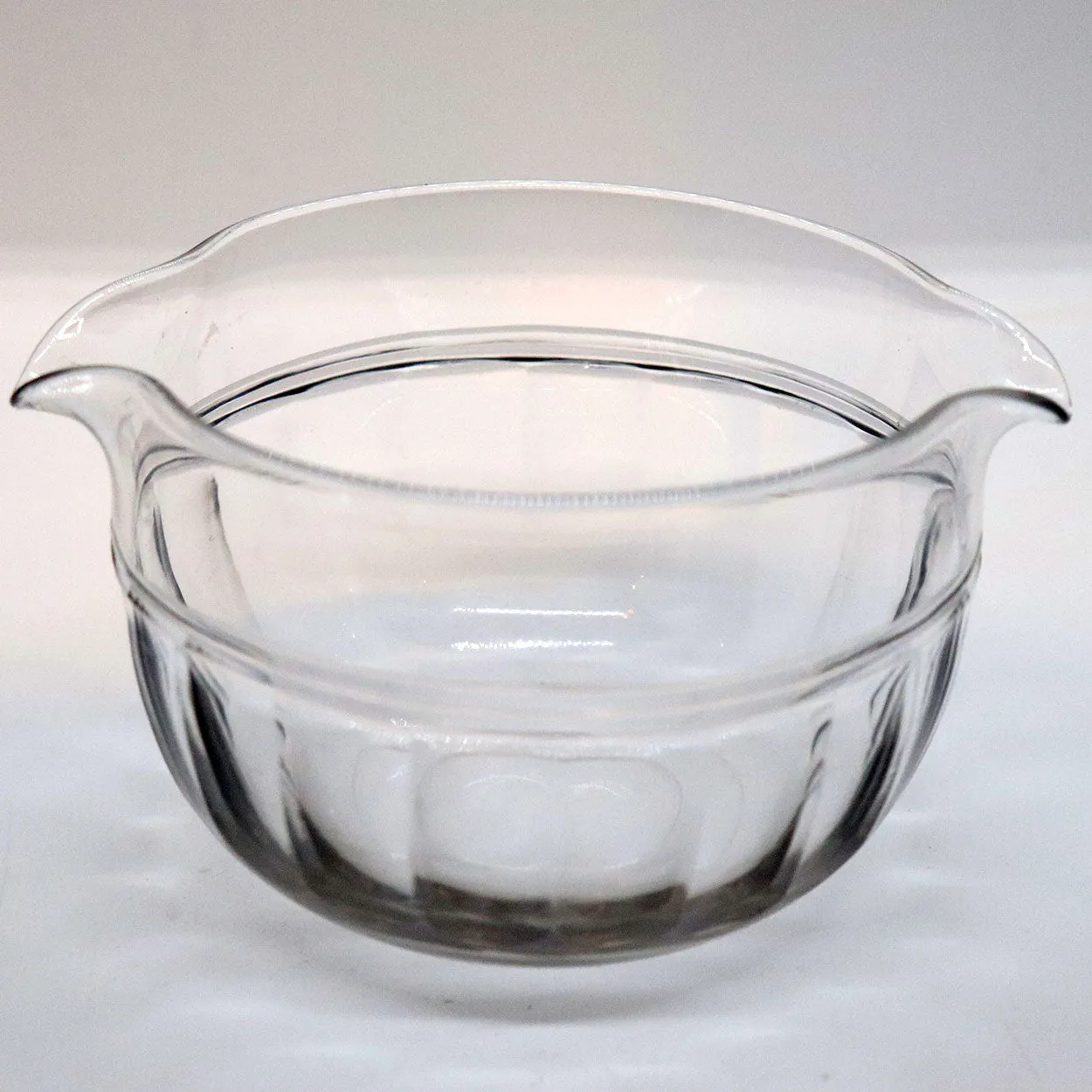 Ten English Georgian Glass Ring Banded Double-Lip Wine Rinsers