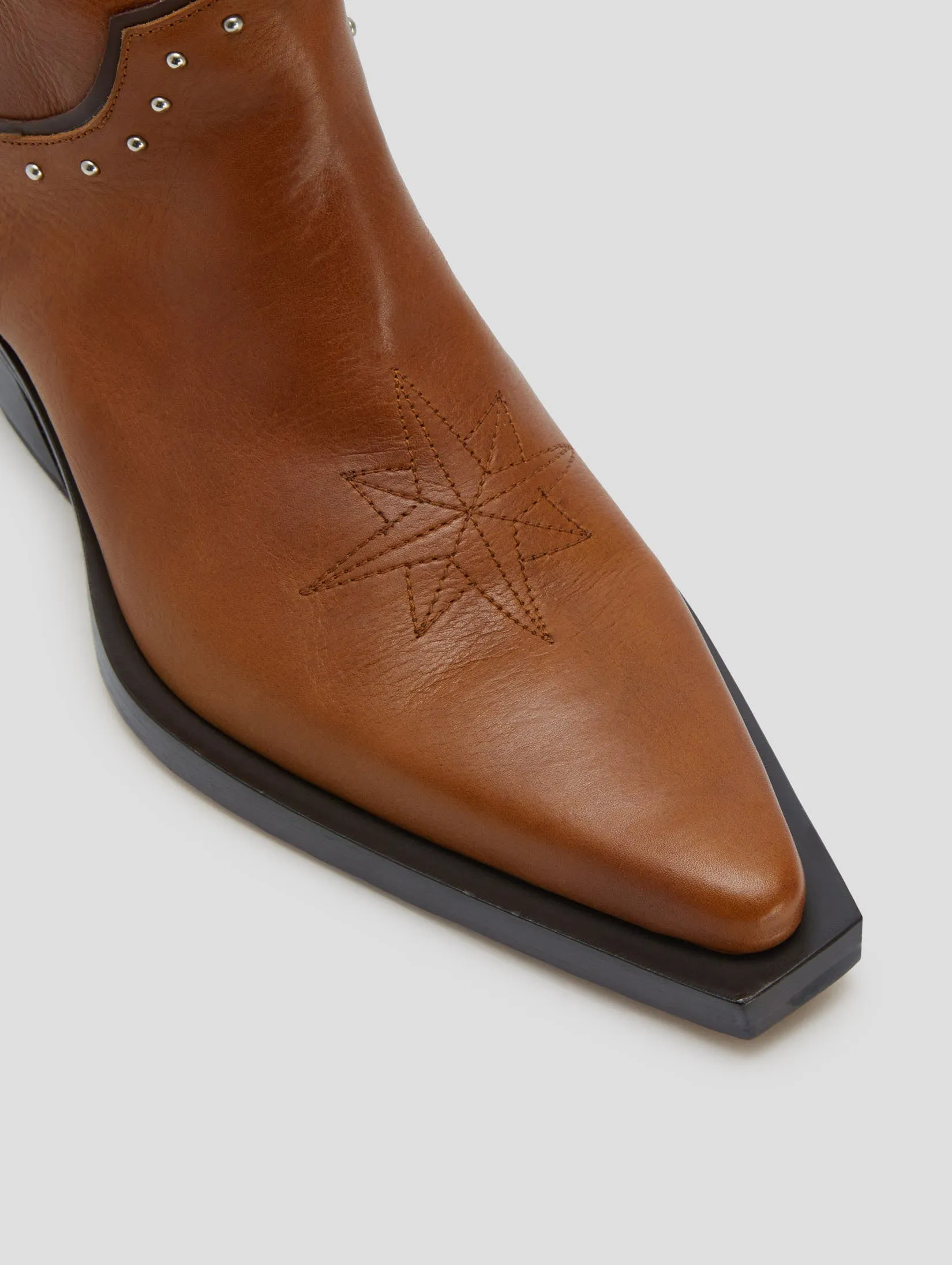 TERENCE WESTERN BOOT IN TOBACCO VACCHETTA