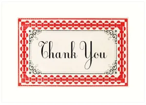Thank You Card : Formal Border