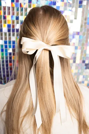 The Candice Ivory Hair Bow Barrette