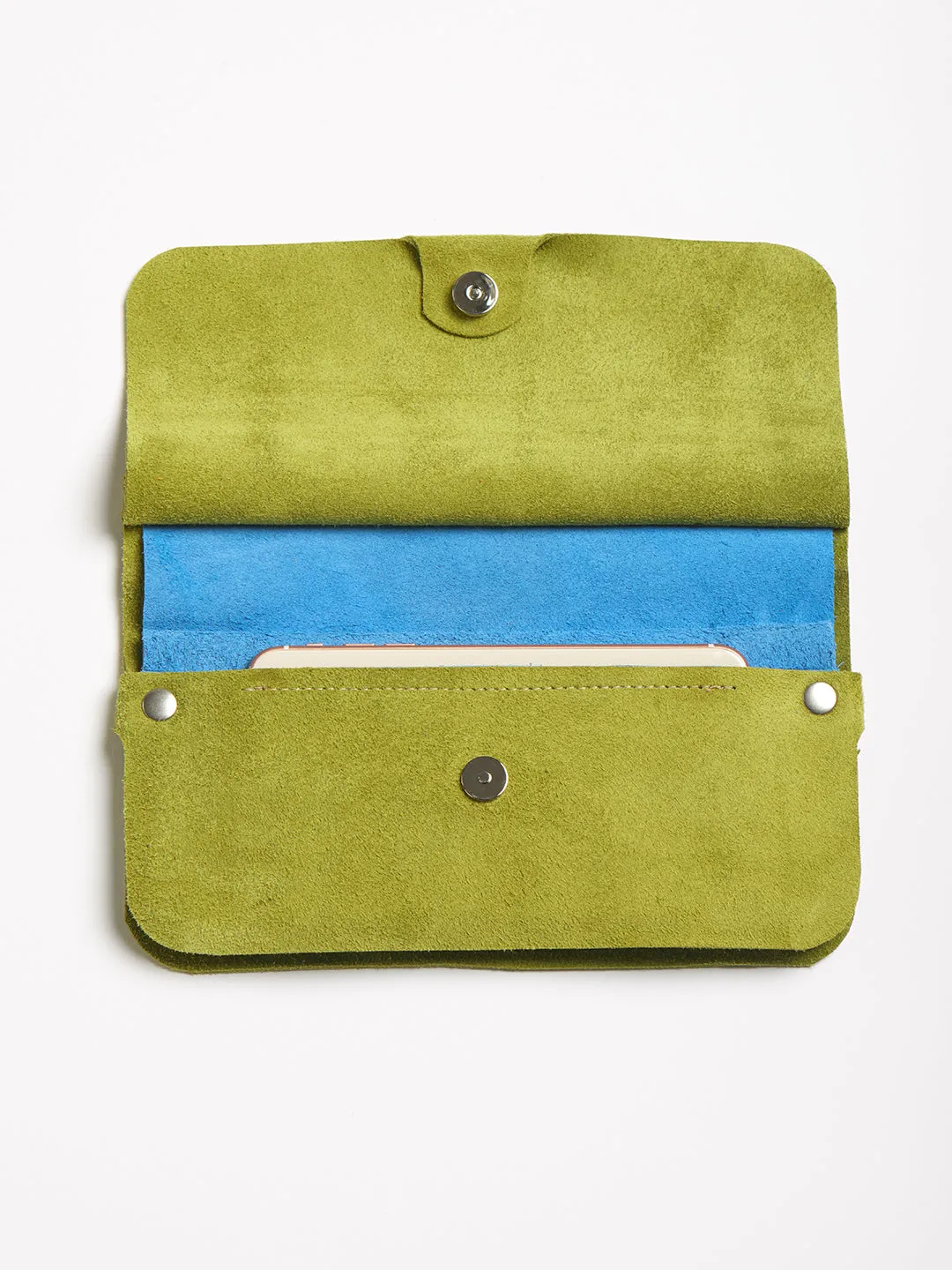 The Novella bag - Moss green suede leather