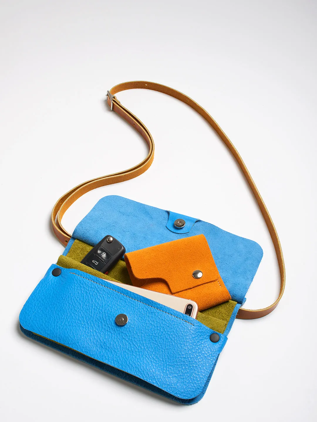 The Novella bag - Moss green suede leather