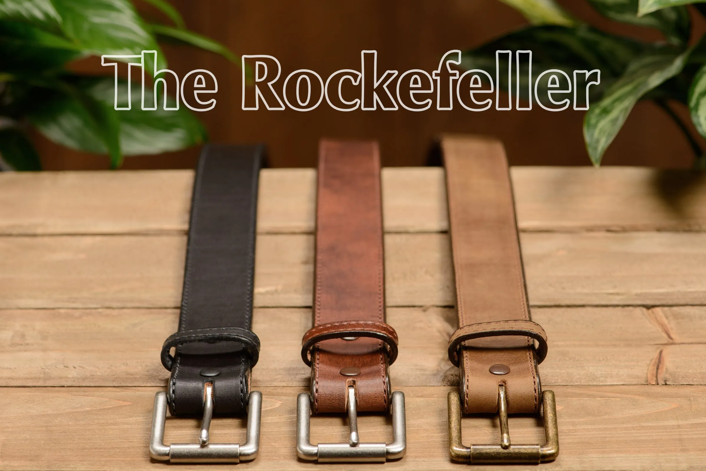 The Rockefeller: Rustic Tan Stitched Oil Tanned 1.50"