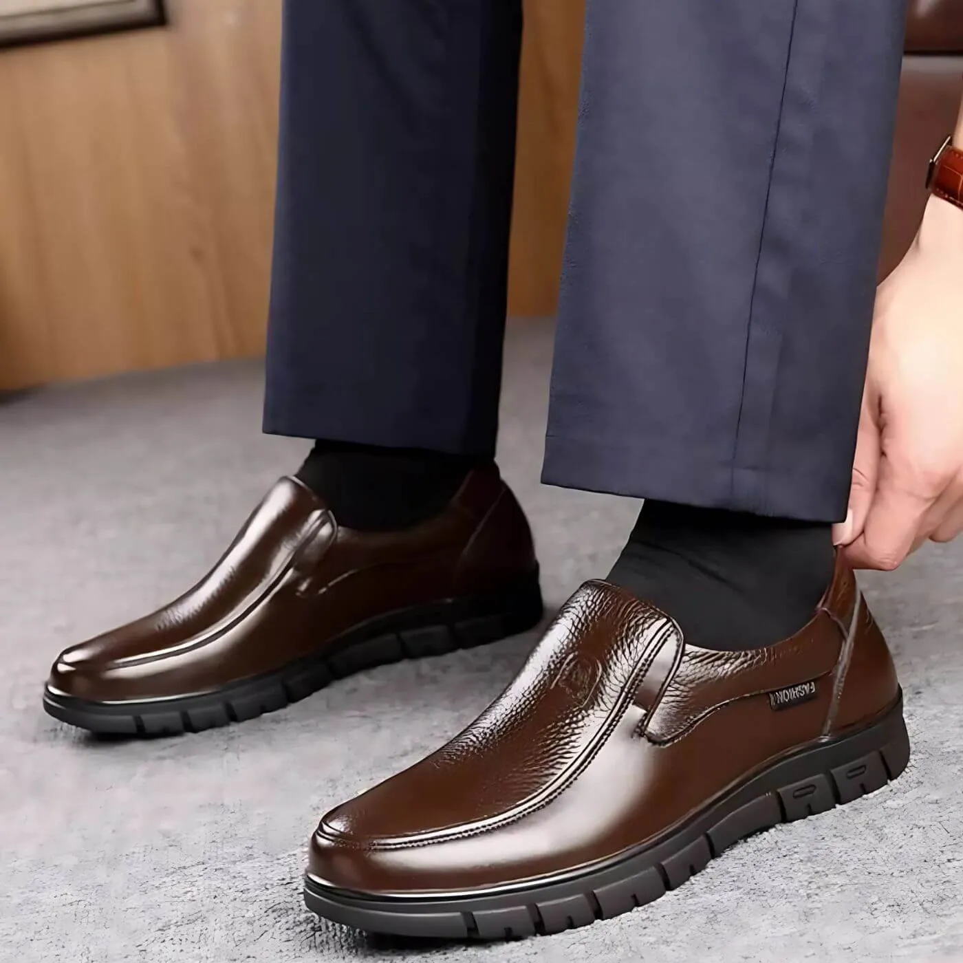 THE VELMORE LEATHER SHOES
