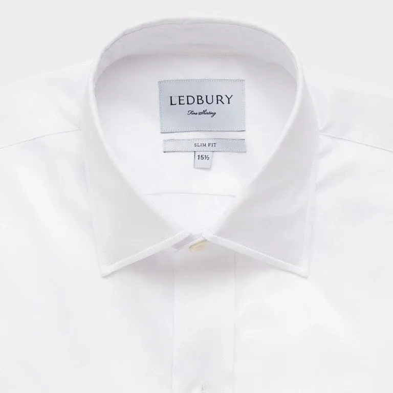 The White Fine Twill French Cuff Dress Shirt