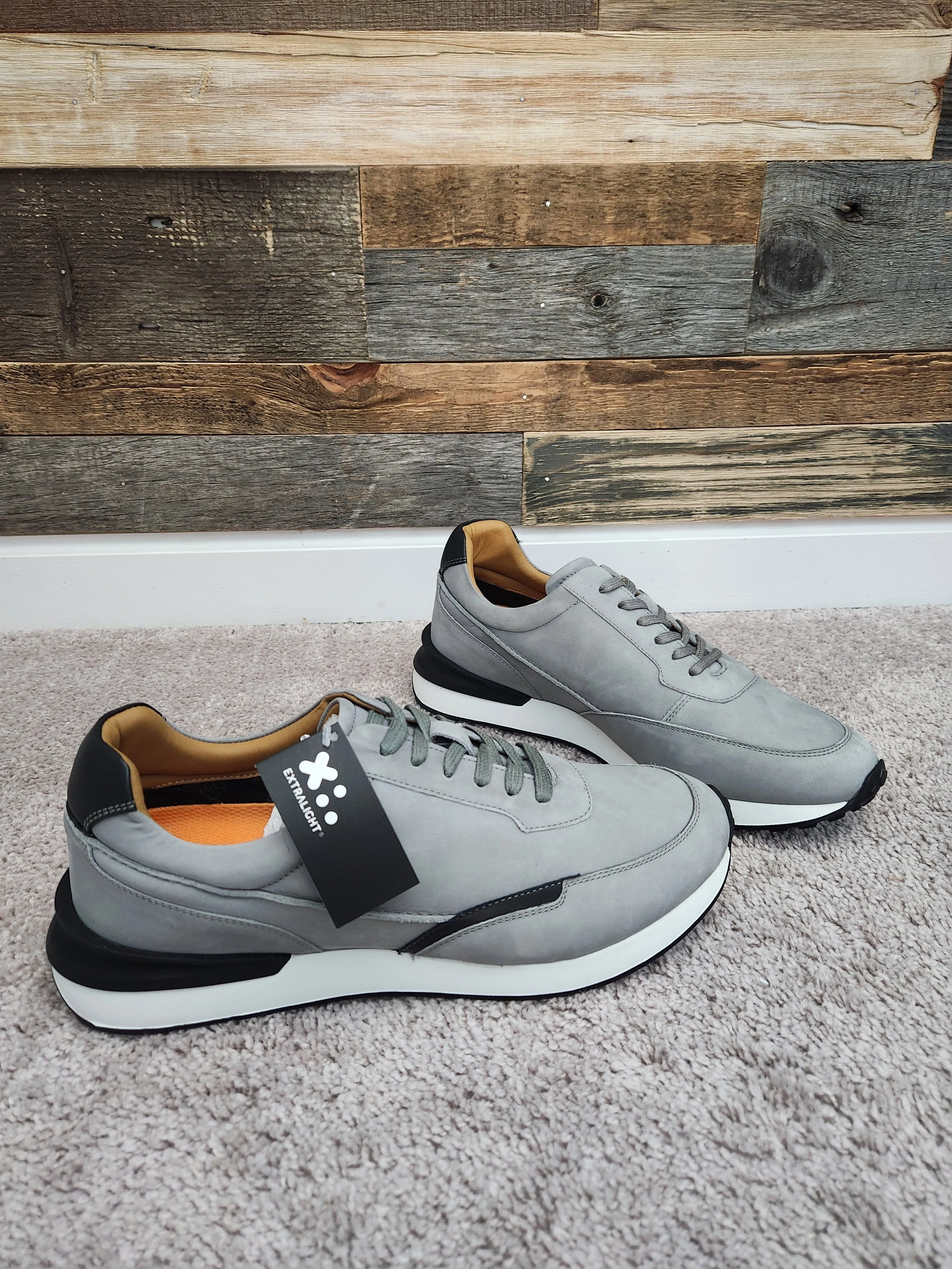 THOMAS & VINE Men's Grey Lowe Casual Leather Sneakers | US Size 10