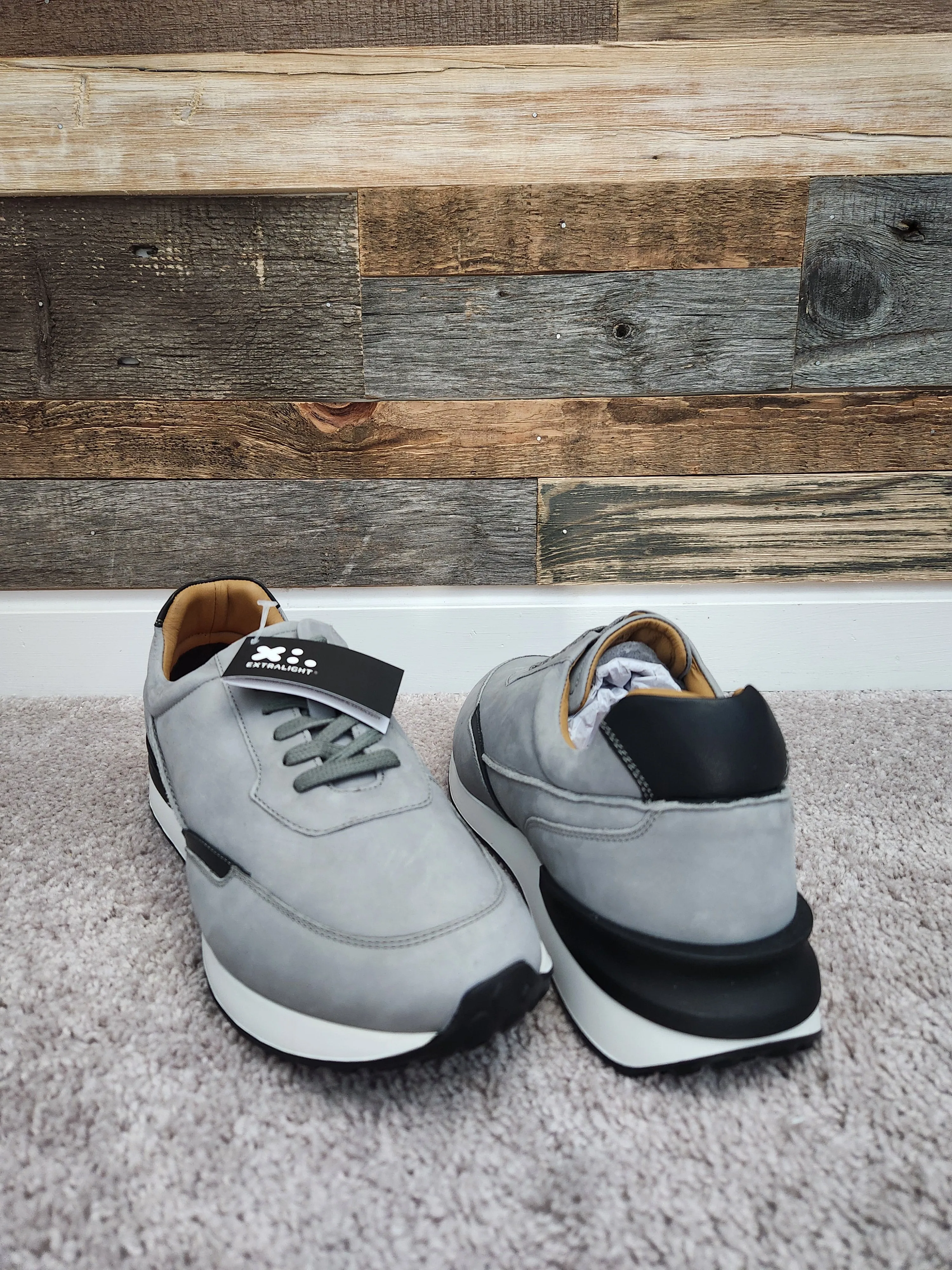 THOMAS & VINE Men's Grey Lowe Casual Leather Sneakers | US Size 10